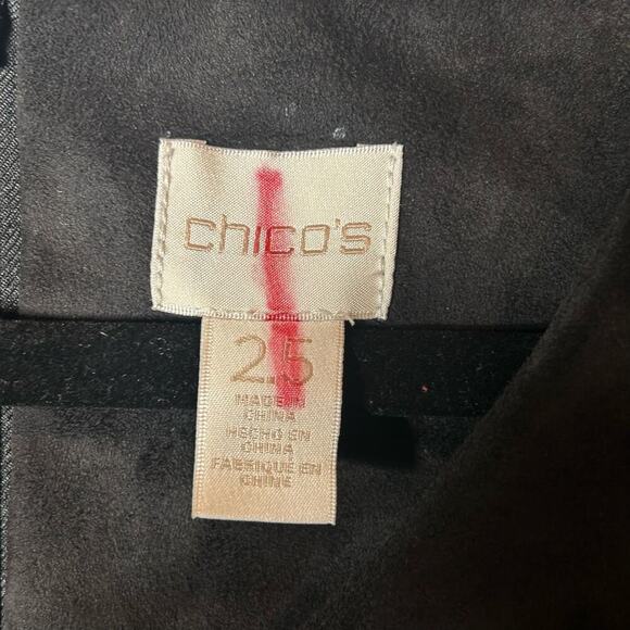 Chico's Dress Womens 2.5 (14 L) Black Fringe Hem Sleeveless Bohemian Festival - Picture 3 of 9